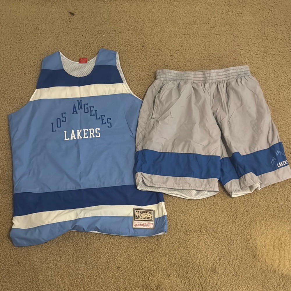 Mitchell & Ness Los Angeles Lakers Blue and Gray Set